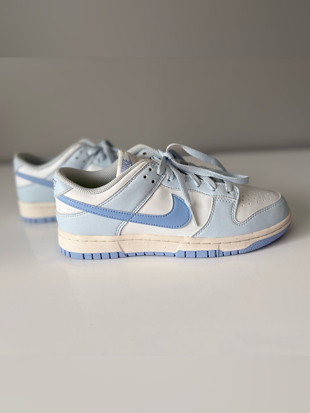 Nike Dunk Low White Light Armory Blue Sneakers Women’s Size 8 - Picture 2 of 10